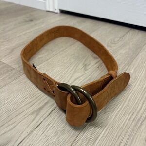 Banana Republic Caramel Brown Leather Double Ring Belt Small